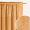   System  wave  zasłony gotowe  musztardowe welwetowe ze złotym nadrukiem glamour 