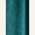 ZASŁONA WELUROWA LEAFLY - PETROL 140x280 SREBRNA PRZELOTKA