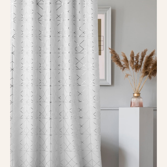 ZASŁONA GLAMMY - Biała 140x280 Taśma