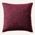  Bordowa pikowana poszewka dekoracyjna 45x45 cm 