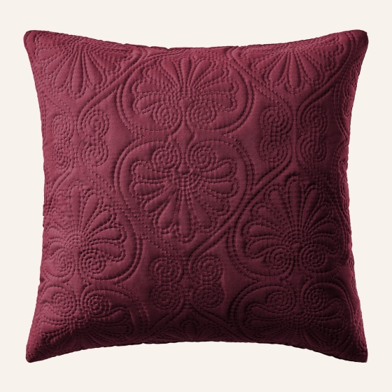 POSZEWKA DEKORACYJNA LEILA - Bordowa 45x45