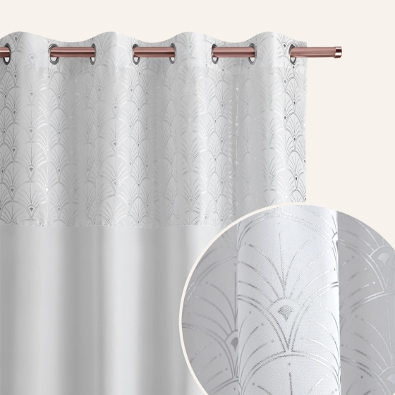 ZASŁONA BELISSA - Biała 140x280 PRZELOTKA