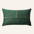  Poszewka dekoracyjna butelkowa zieleń na poduszkę 30x50 ze złotym paskiem 