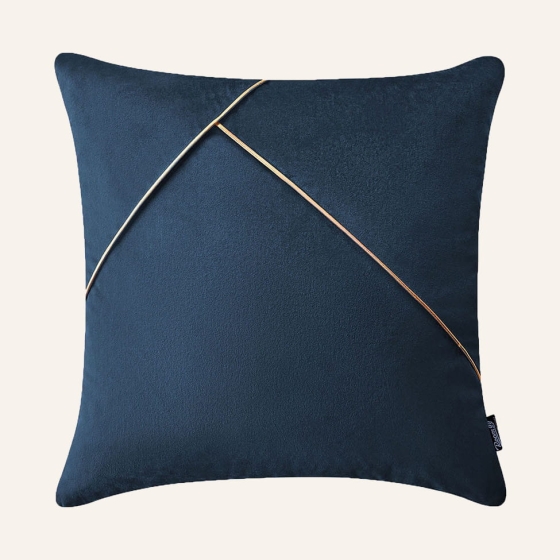 POSZEWKA DEKORACYJNA BE GLAM SIMPLE - GRANATOWA 45x45