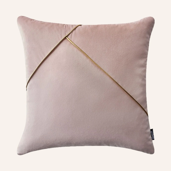 POSZEWKA DEKORACYJNA BE GLAM SIMPLE - Pudrowy Róż 45x45