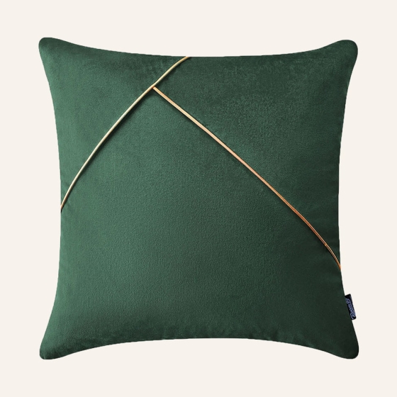 PODUSZKA DEKORACYJNA BE GLAM SIMPLE - BUTELKOWA ZIELEŃ 45x45