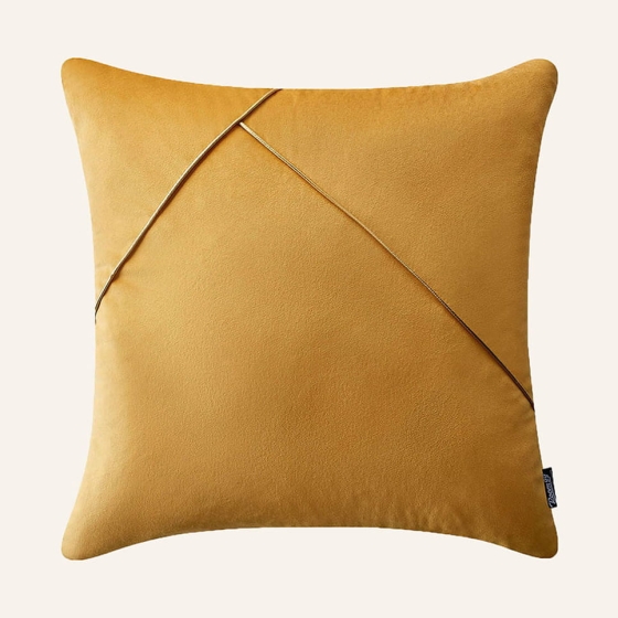 POSZEWKA DEKORACYJNA BE GLAM SIMPLE - Musztardowa 45x45