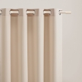 ZASŁONA AURA - KREMOWA 140x300 SREBRNA PRZELOTKA