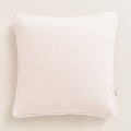  Kremowa poduszka dekoracyjna boucle 45x45 miękka i przytulna 