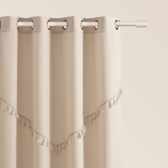 ZASŁONA CHLOE - KREMOWA 140x260 PRZELOTKA