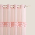 FIRANA Z FALBANAMI FRILLA - Pudrowy Róż 140x260 Przelotka