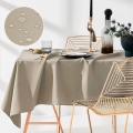 Wodoodporny obrus w kolorze beżowym 140x220 