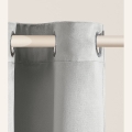 ZASŁONA WELUROWA BIANCA - SZARA JASNA 140x260 SREBRNA PRZELOTKA