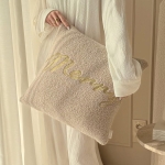 POSZEWKA ŚWIĄTECZNA MERRY - BEŻOWA JASNA 45x45