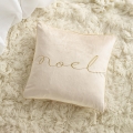  Poszewka świąteczna Noel 45x45 cm beżowa jasna 