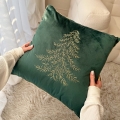  Poszewka świąteczna z choinką Bright 45x45 w kolorze zielonym 