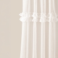  Dekoracyjna firana kremowa z falbaną Frilla 300 x 250 cm na przelotkach do sypialni 