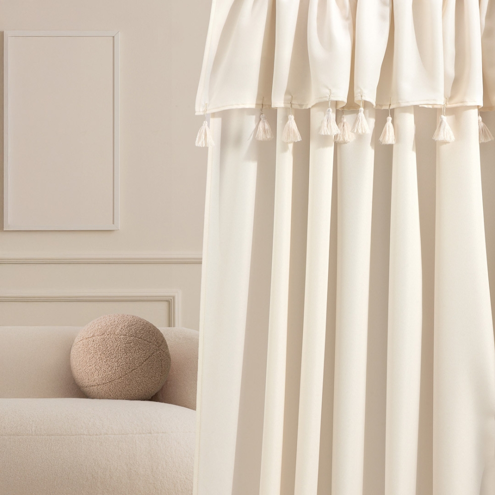 ZASŁONA ASTORIA - KREMOWA JASNA 140x250 Taśma