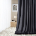  Czarna welwetowa zasłona 140x260 do sypialni na przelotkach 