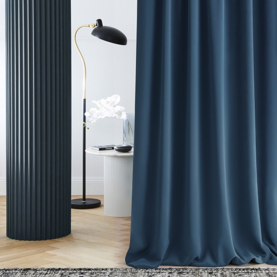 ZASŁONA ZACIEMNIAJĄCA LAUREL - GRANATOWA 140x280 PRZELOTKA