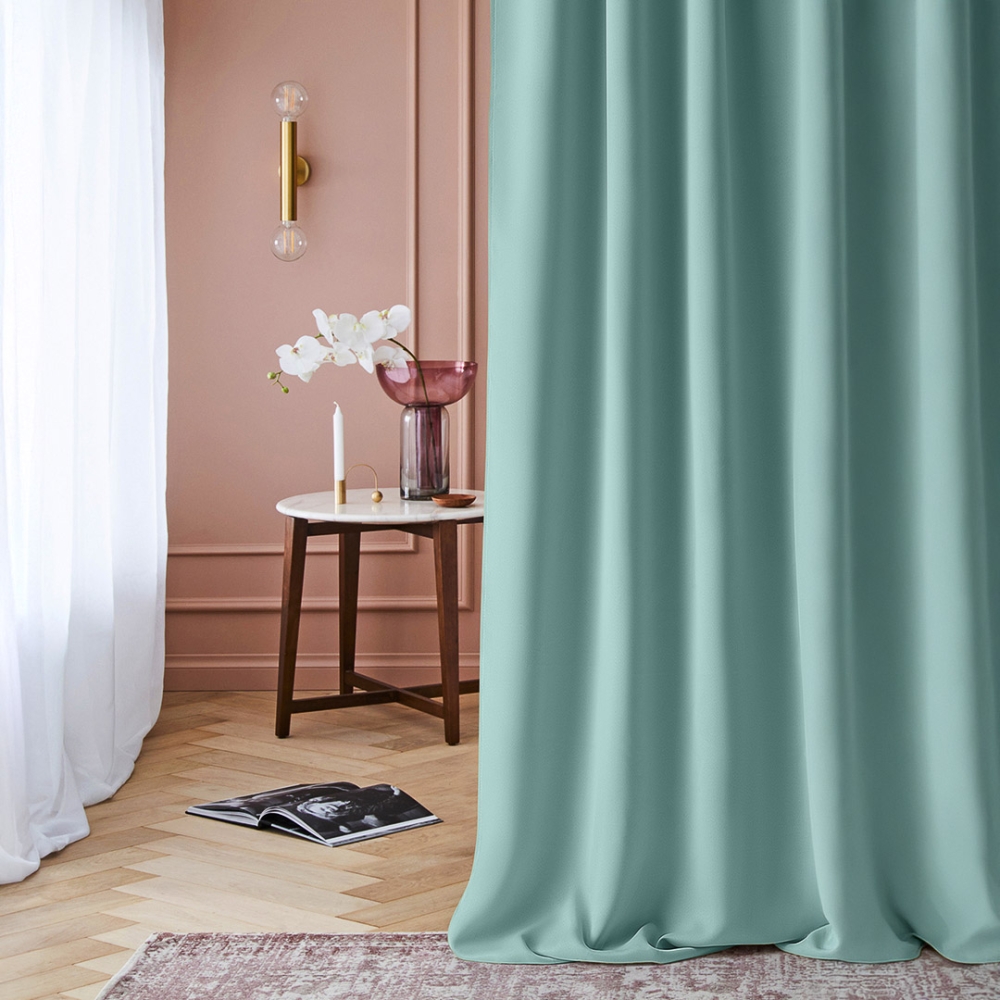 ZASŁONA ZACIEMNIAJĄCA LAUREL - MIĘTOWA 140x280 TAŚMA 