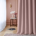   Zasłony na taśmę  wave   gotowe zaciemniające pudrowy róż na żabki - room99 