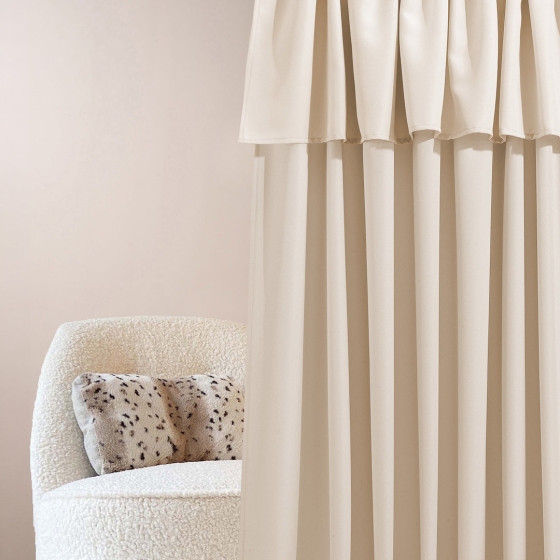 ZASŁONA MIA - KREMOWA 140x260 PRZELOTKA