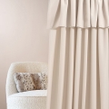  Zasłona Mia 140x280 na kółkach w kolorze jasnym beżowym 