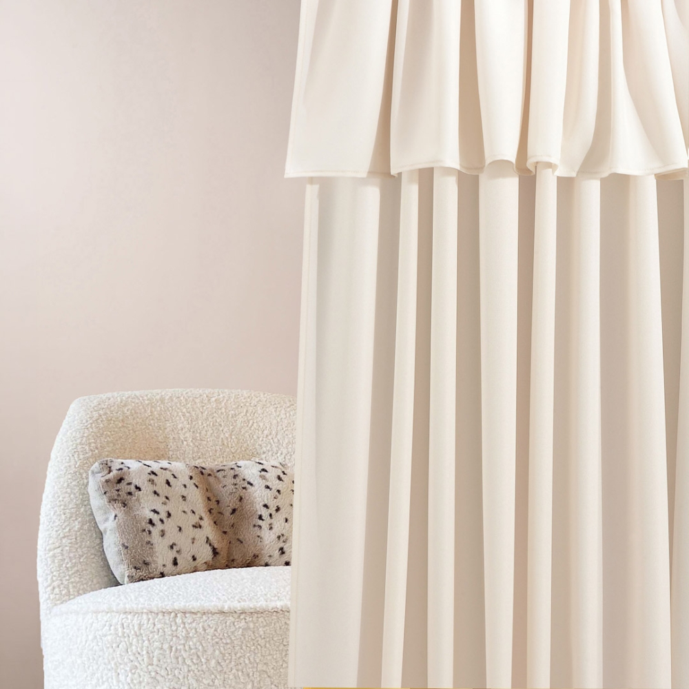 ZASŁONA MIA - KREMOWA JASNA 140x260 PRZELOTKA