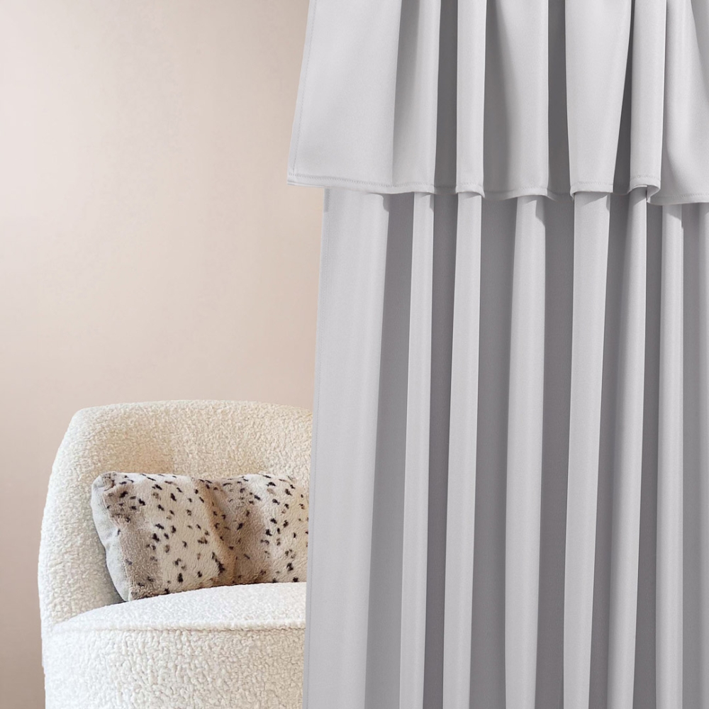 ZASŁONA MIA - SZARA JASNA 140x260 Taśma