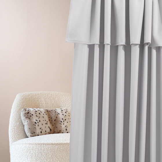 ZASŁONA MIA - SZARA JASNA 140x250 PRZELOTKA