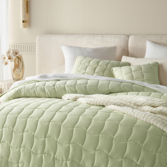 NARZUTA NA ŁÓŻKO MARSHMALLOW - ZIELEŃ MATCHA 220x240