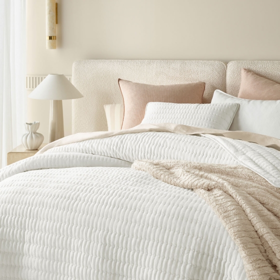 NARZUTA NA ŁÓŻKO MÙSE - ZŁAMANA BIEL 220x240