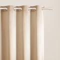 ZASŁONA WELUROWA BIANCA - KREM IVORY 140x260 SREBRNA PRZELOTKA