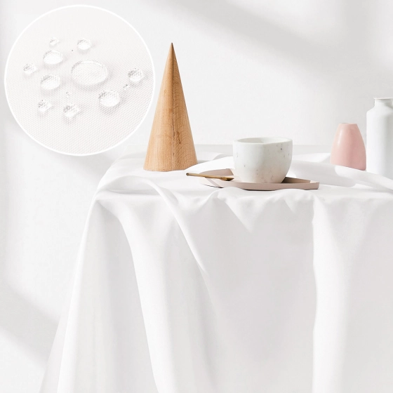 OBRUS PLAMOODPORNY AURA - BIAŁY 140x220