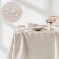  Wodoodporny obrus plamoodporny 140 x 300 w kolorze beżu do jadalni 