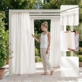  Biała zasłona na taras 180x250 na żabki do ogrodu 