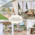 ZASŁONA NA TARAS GARDEN LINE - Beżowa 155x220 Taśma