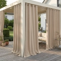 ZASŁONA NA TARAS GARDEN LINE - Beżowa 155x220 Srebrna Przelotka 