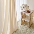  Zasłona bawełniana kremowa na taśmie 140x260 gładka do salonu 