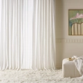 ZASŁONA BAWEŁNIANA LINEA - ZŁAMANA BIEL 140x250 PRZELOTKA