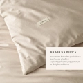 POŚCIEL BAWEŁNIANA LA MOUSSE - BEŻOWA 200x220 + 2 SZT. 50x60