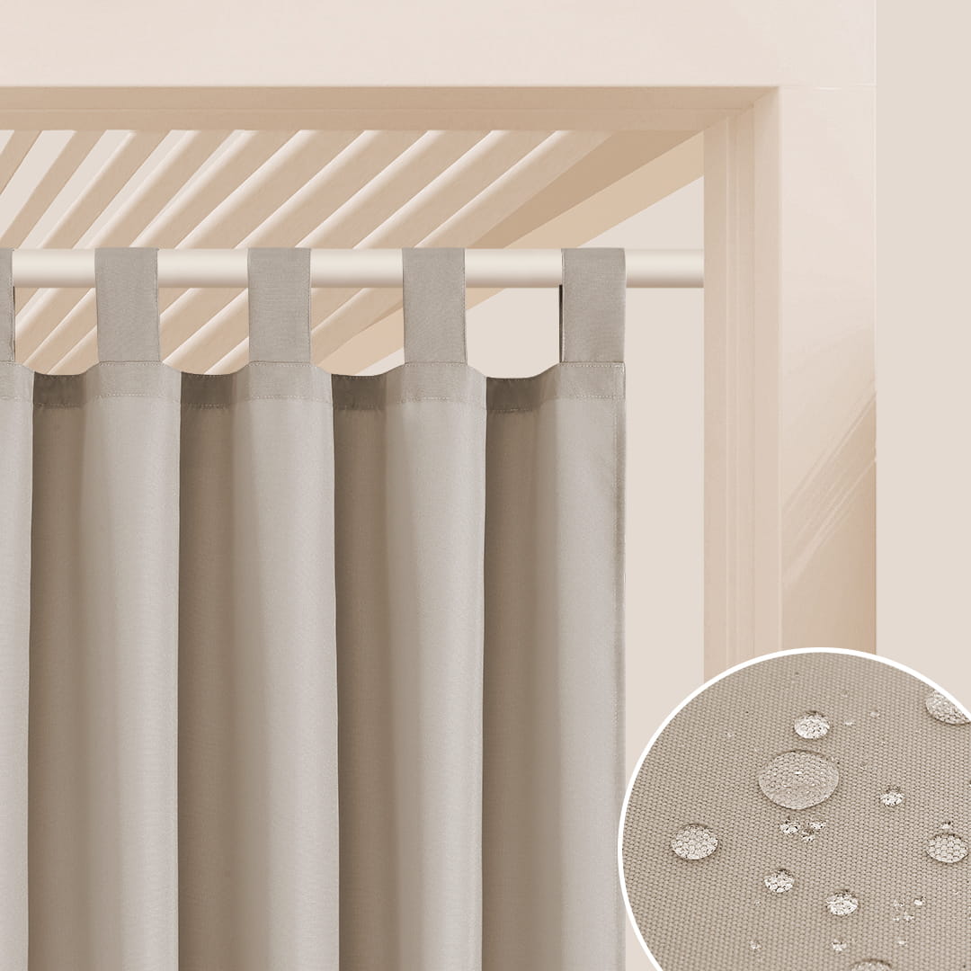 ZASŁONA NA TARAS GARDEN LINE - Beżowa 155x200 Szelki