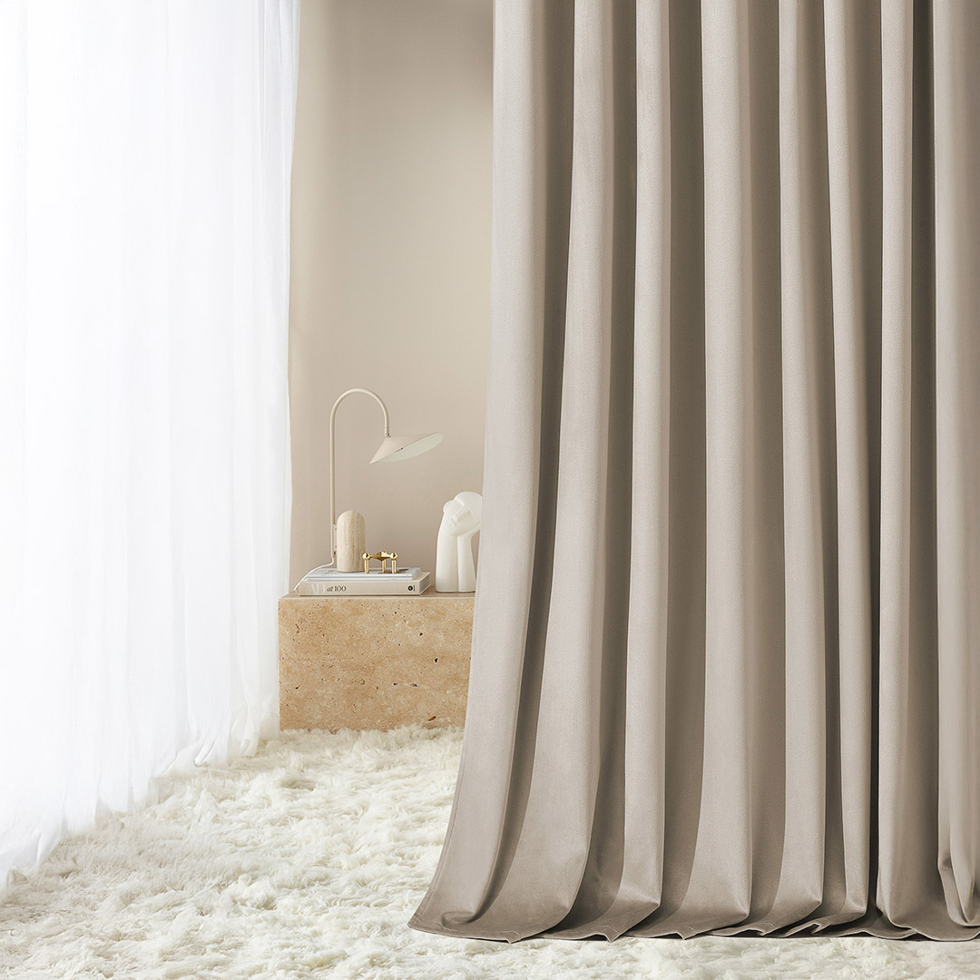 ZASŁONA WELUROWA BIANCA - BEŻOWA 140x260 TAŚMA