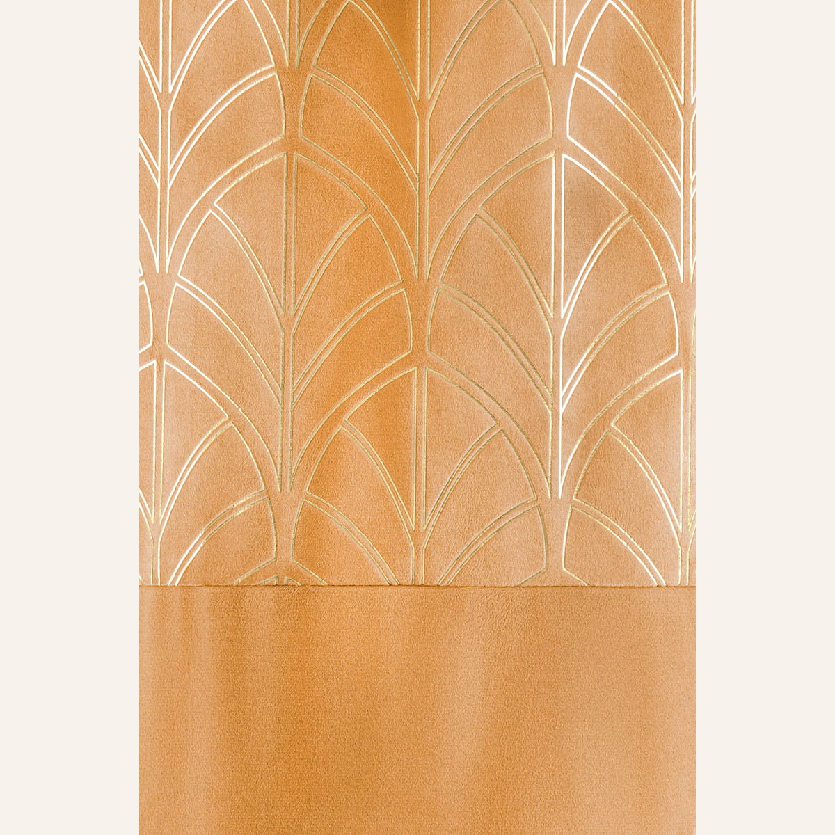 ZASŁONA WELUROWA BLISS - MUSZTARDOWA 140x250 TAŚMA