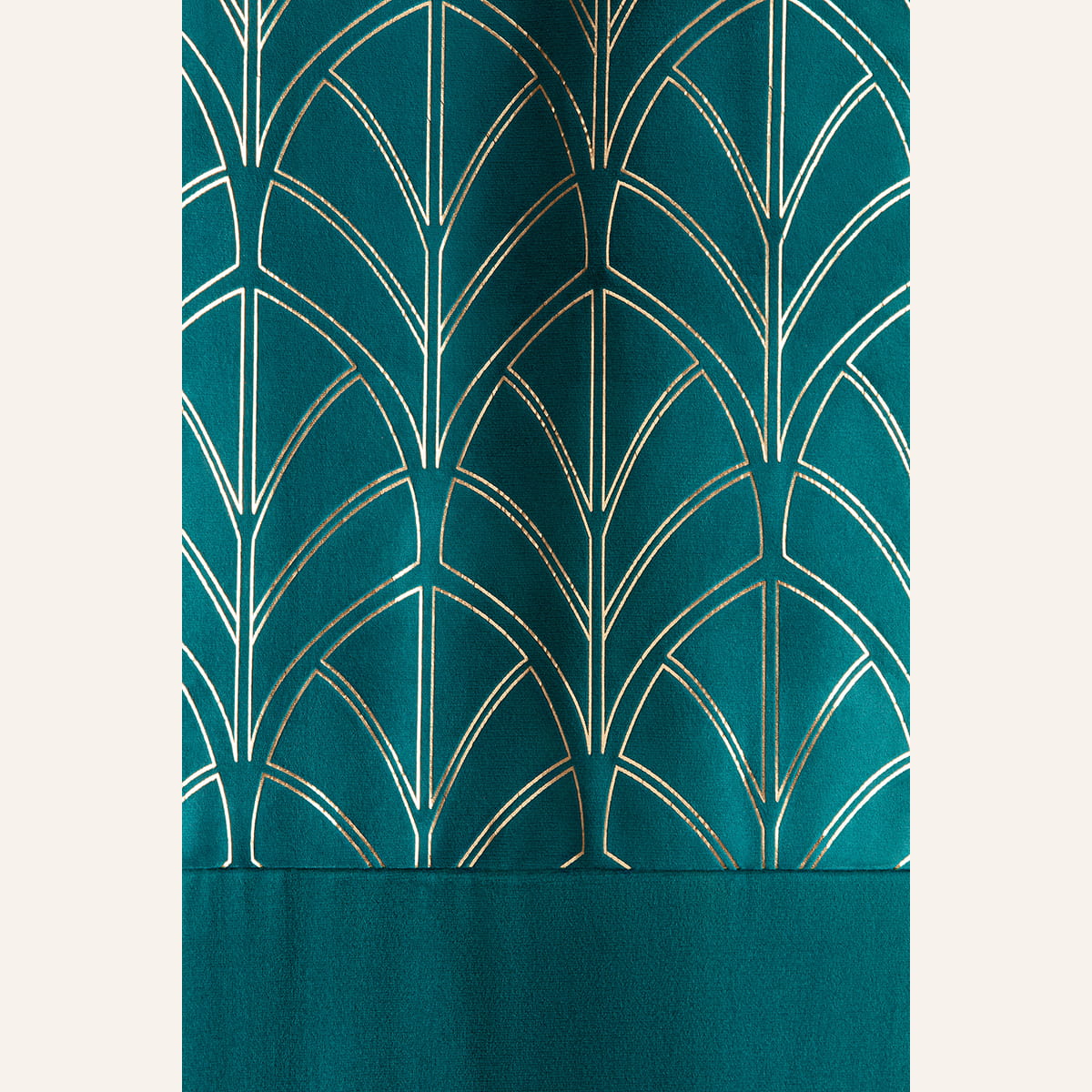 ZASŁONA WELUROWA BLISS - PETROL 140x280 SREBRNA PRZELOTKA