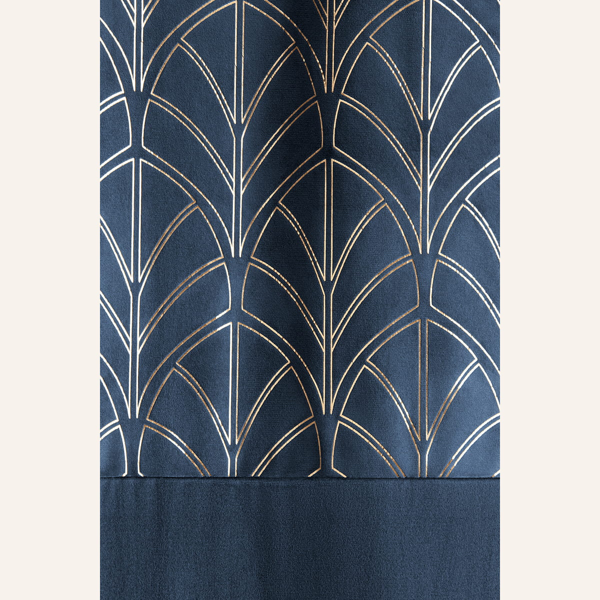 ZASŁONA WELUROWA BLISS - GRANATOWA 140x280 ZŁOTA PRZELOTKA