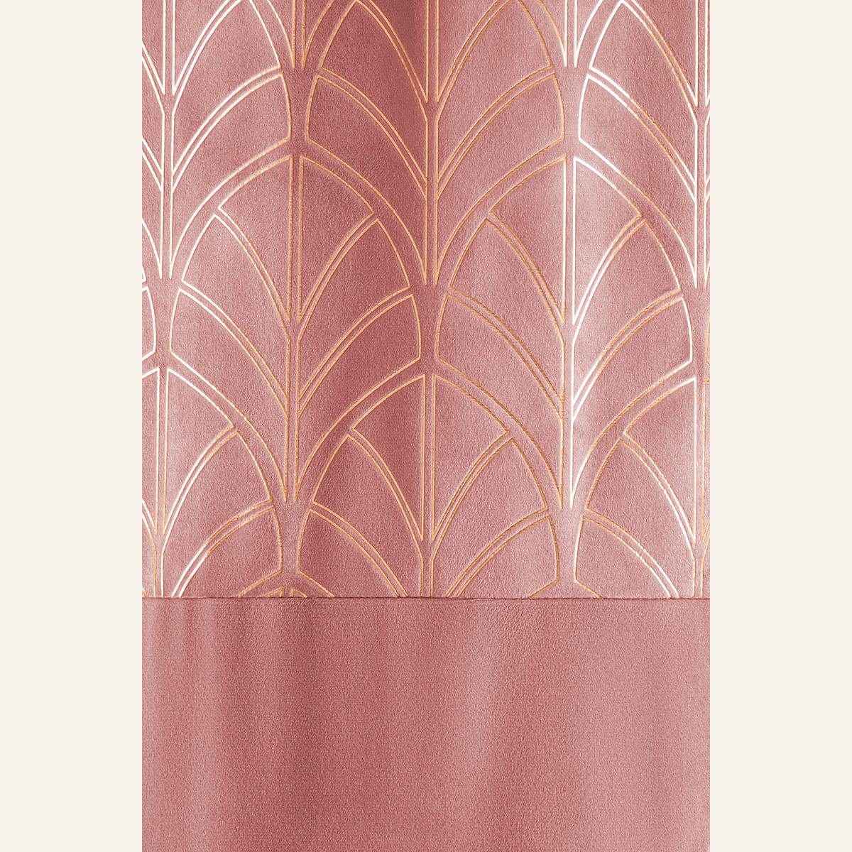 ZASŁONA WELUROWA BLISS - RÓŻ INDYJSKI 140x280 ZŁOTA PRZELOTKA