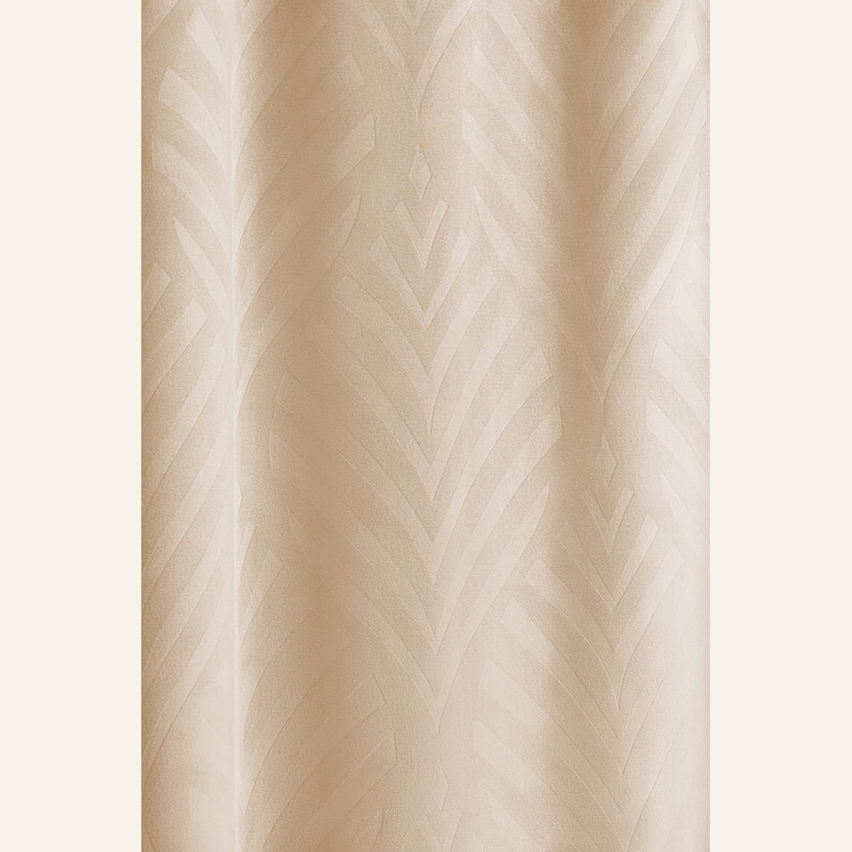 ZASŁONA WELUROWA LEAFLY - KREMOWA 140x250 SREBRNA PRZELOTKA 