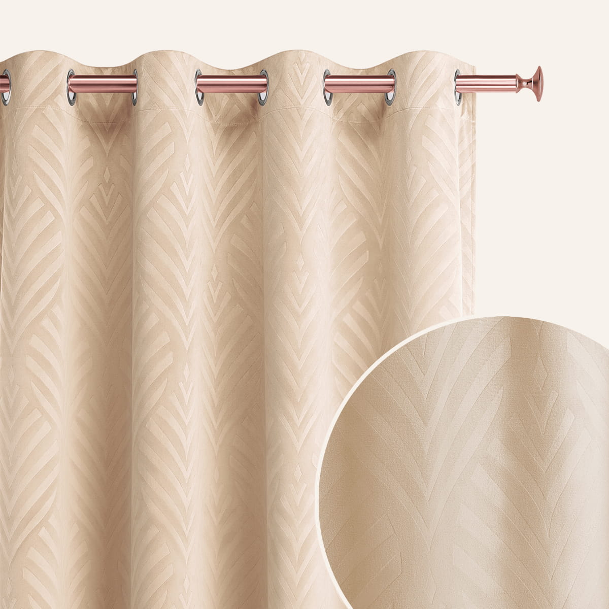  Zasłona w liście z miękkiego lśniącego welwetu do salonu 